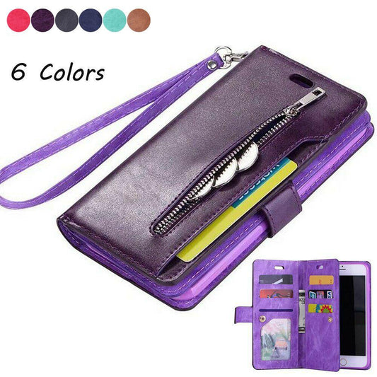 Leather Wallet Card Holder Stand Cover For iPhone - carolay.co