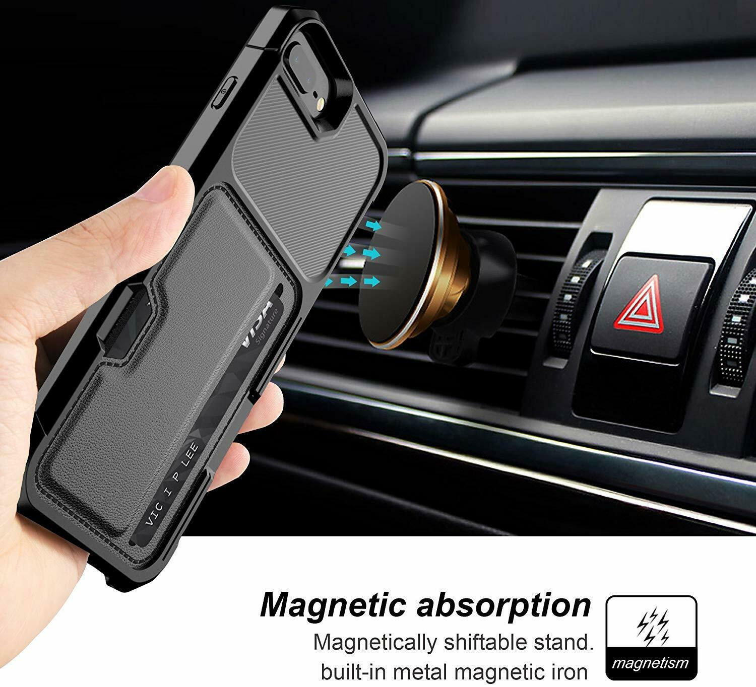Leather Wallet Cards Shockproof Bumper Case for iPhone - carolay.co