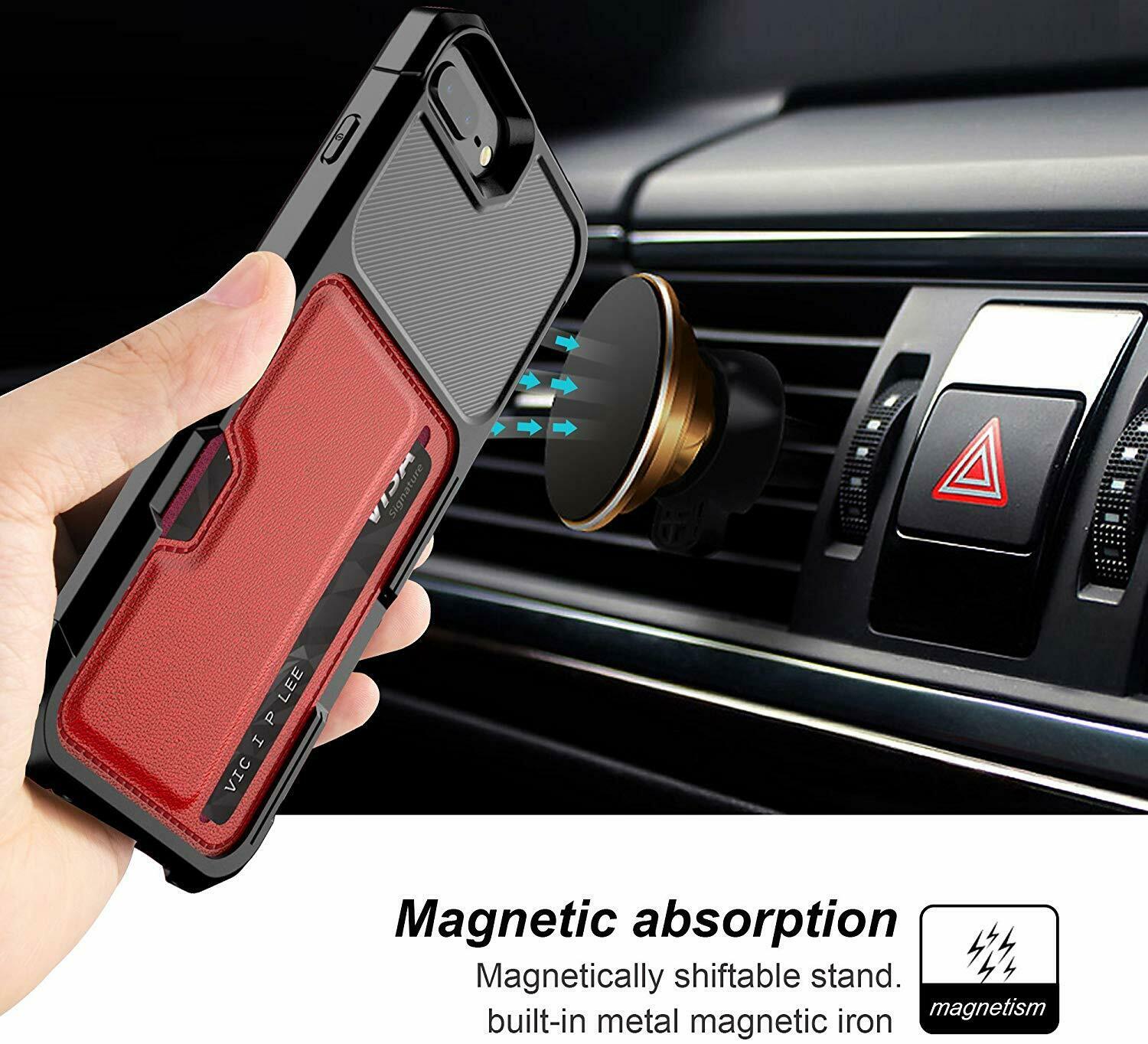 Leather Wallet Cards Shockproof Bumper Case for iPhone - carolay.co