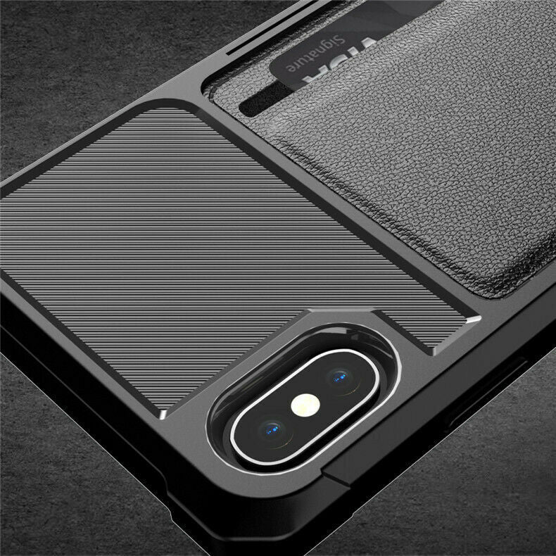 Leather Wallet Cards Shockproof Bumper Case for iPhone - carolay.co