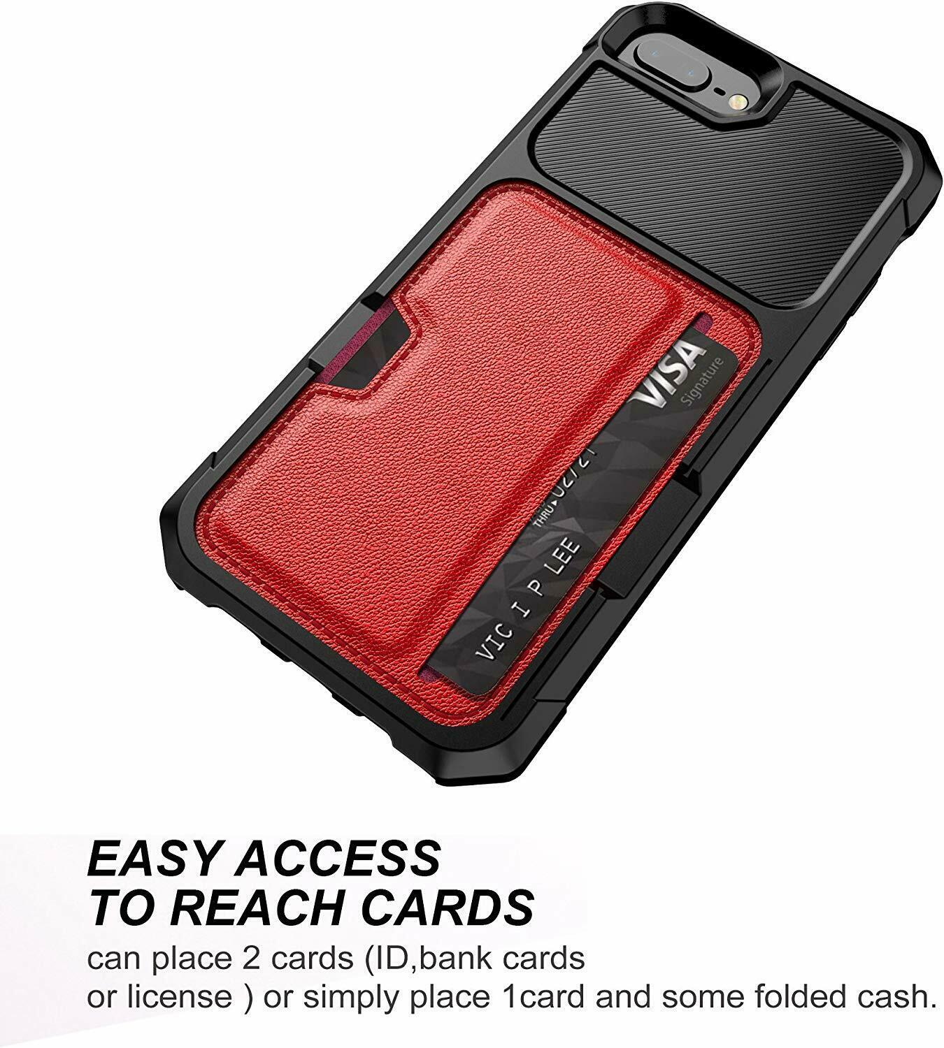 Leather Wallet Cards Shockproof Bumper Case for iPhone - carolay.co