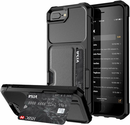 Leather Wallet Cards Shockproof Bumper Case for iPhone - carolay.co