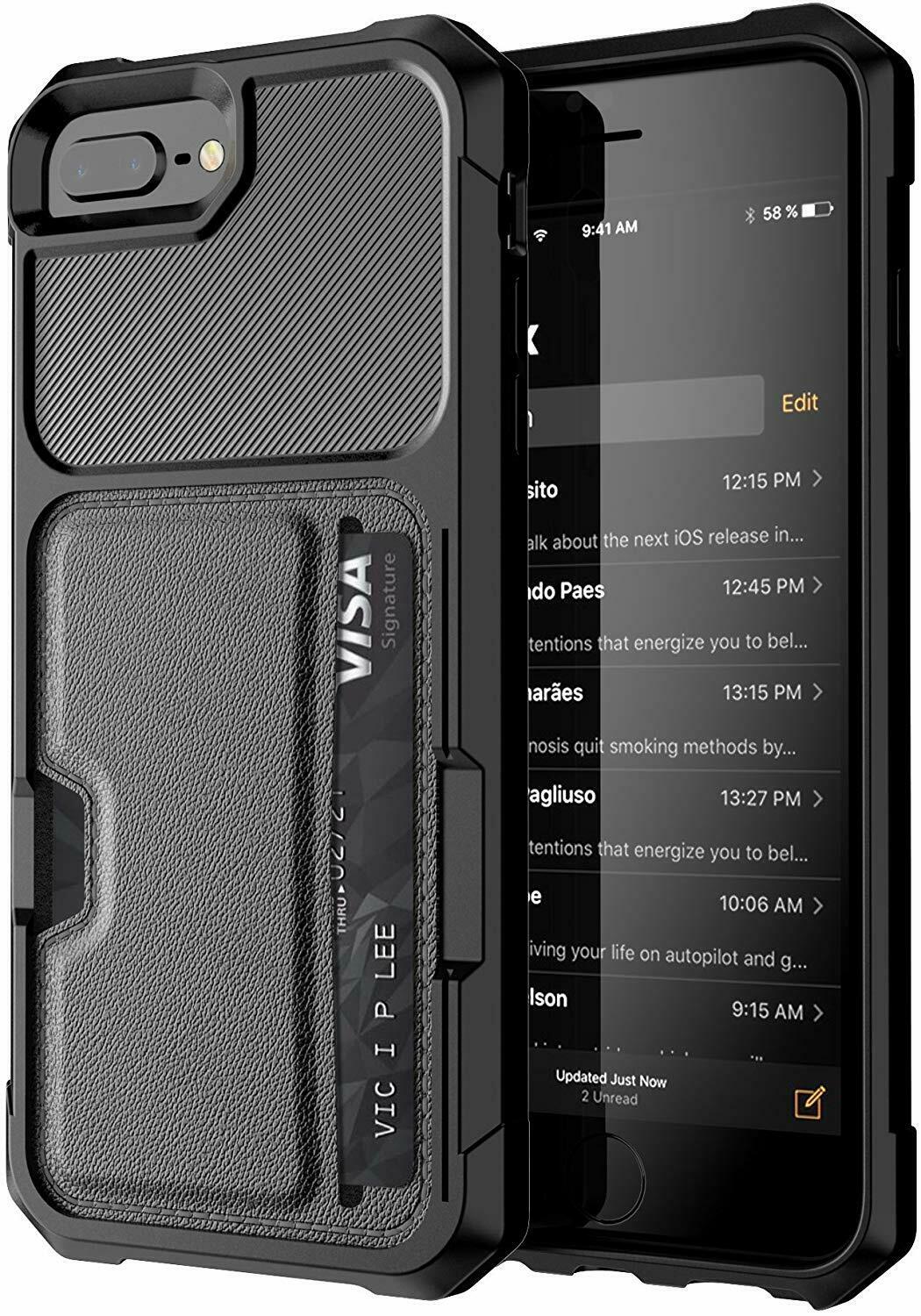 Leather Wallet Cards Shockproof Bumper Case for iPhone - carolay.co