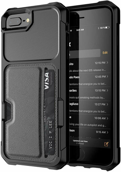 Leather Wallet Cards Shockproof Bumper Case for iPhone - carolay.co