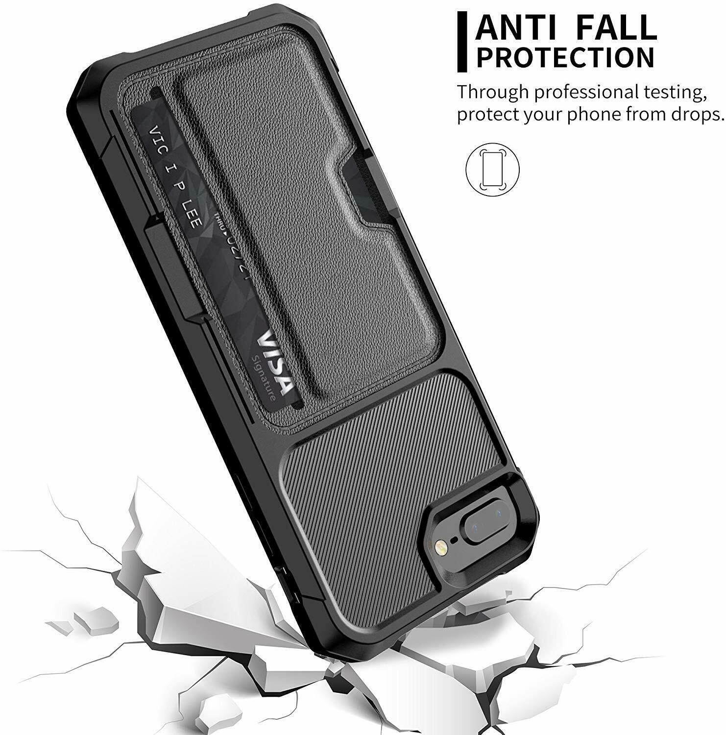 Leather Wallet Cards Shockproof Bumper Case for iPhone - carolay.co