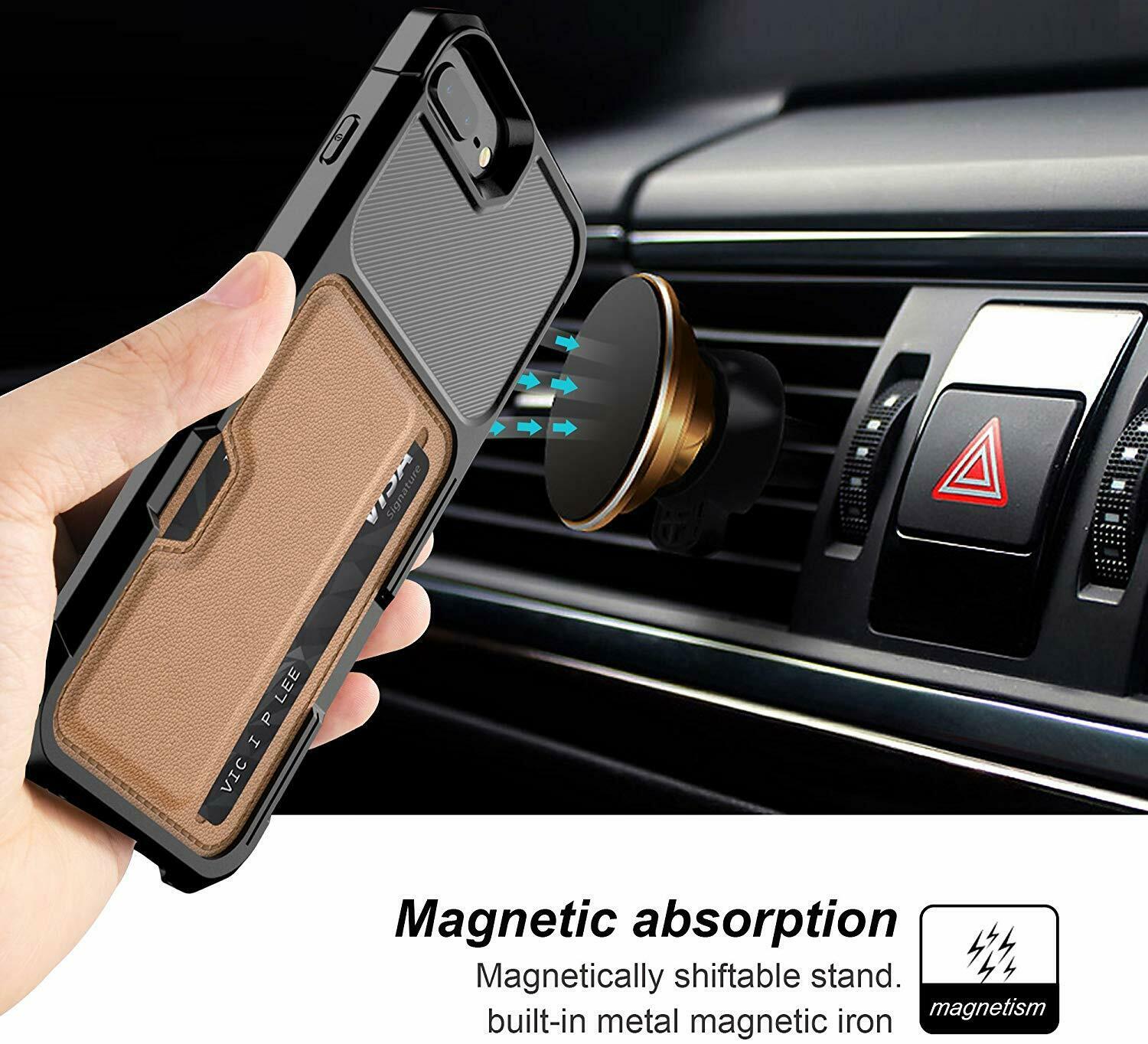 Leather Wallet Cards Shockproof Bumper Case for iPhone - carolay.co