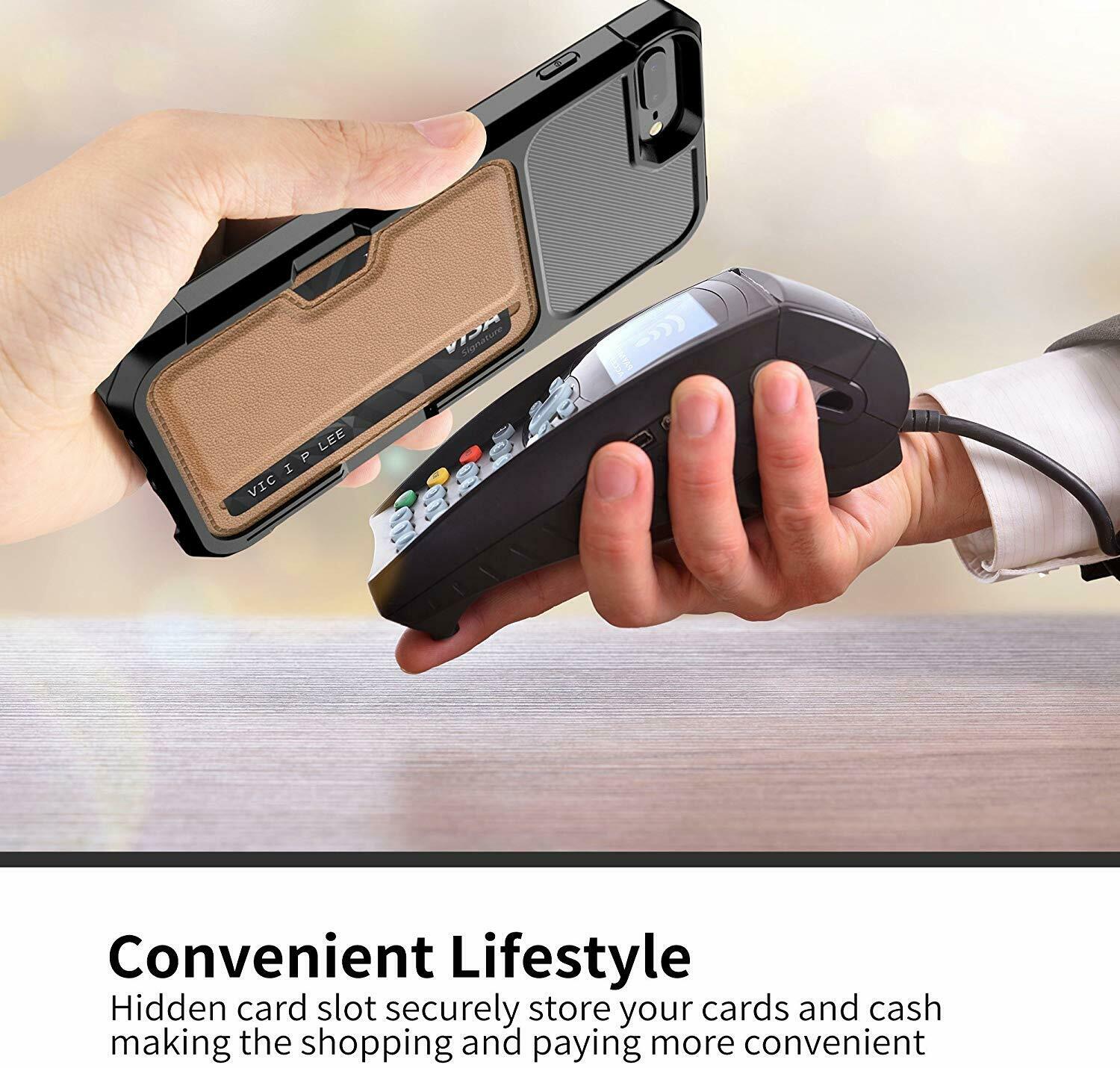 Leather Wallet Cards Shockproof Bumper Case for iPhone - carolay.co
