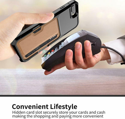 Leather Wallet Cards Shockproof Bumper Case for iPhone - carolay.co