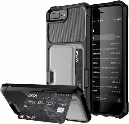 Leather Wallet Cards Shockproof Bumper Case for iPhone - carolay.co
