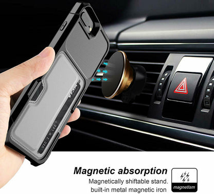 Leather Wallet Cards Shockproof Bumper Case for iPhone - carolay.co