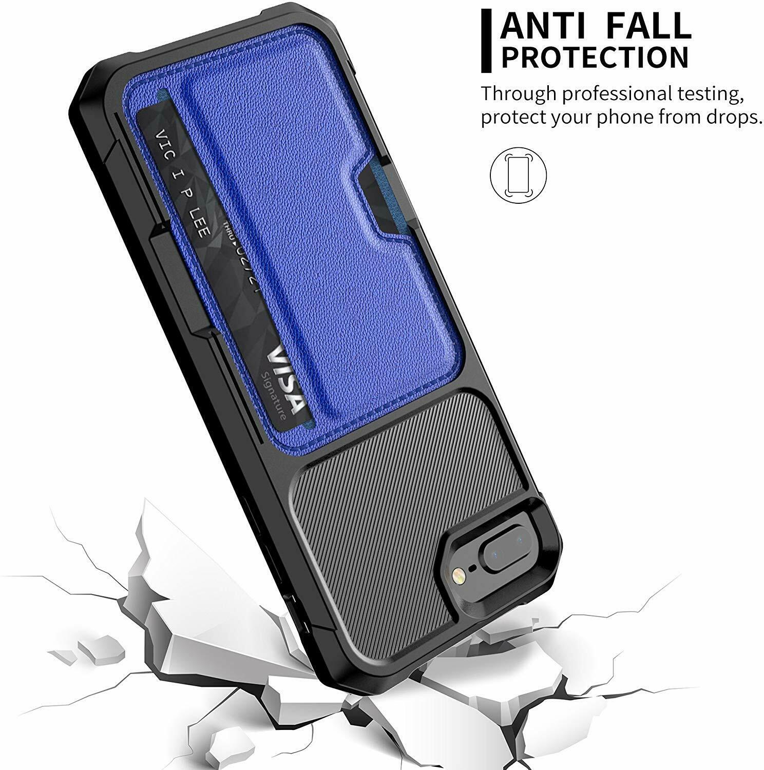 Leather Wallet Cards Shockproof Bumper Case for iPhone - carolay.co
