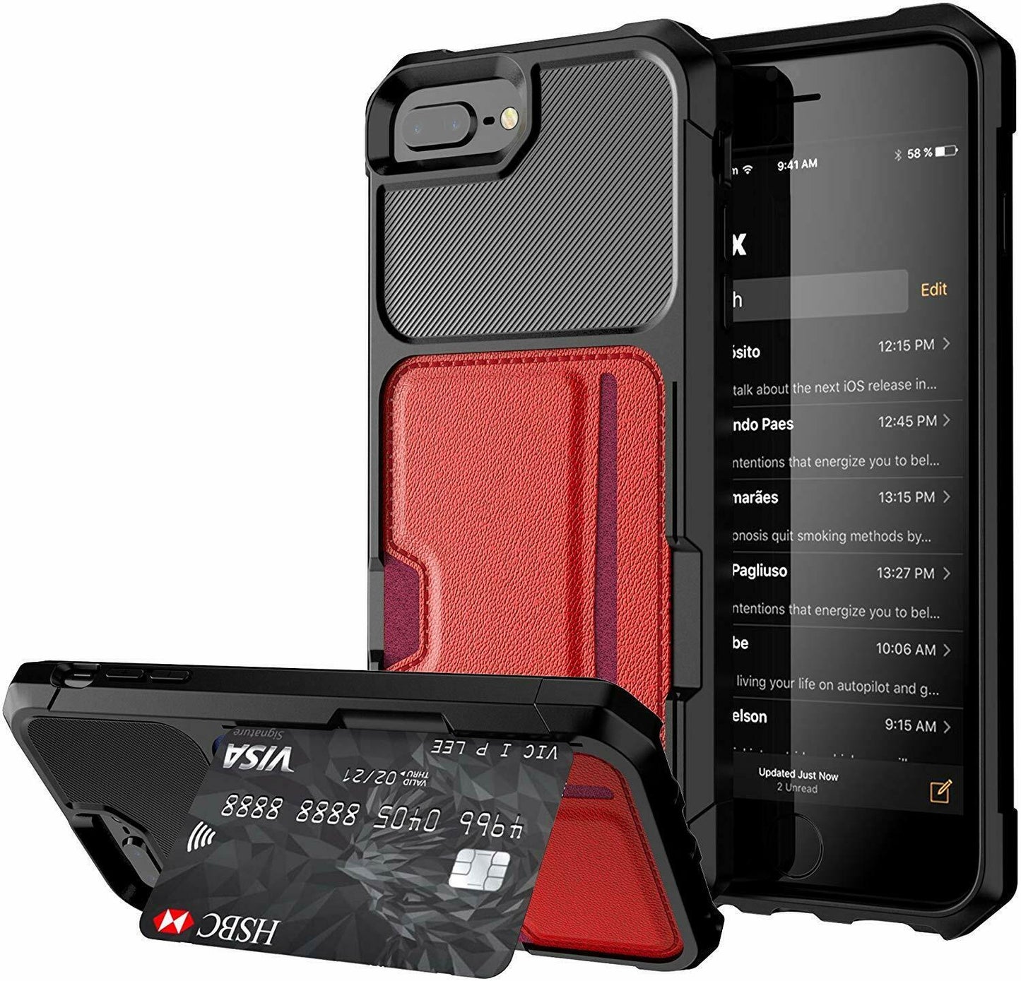 Leather Wallet Cards Shockproof Bumper Case for iPhone - carolay.co