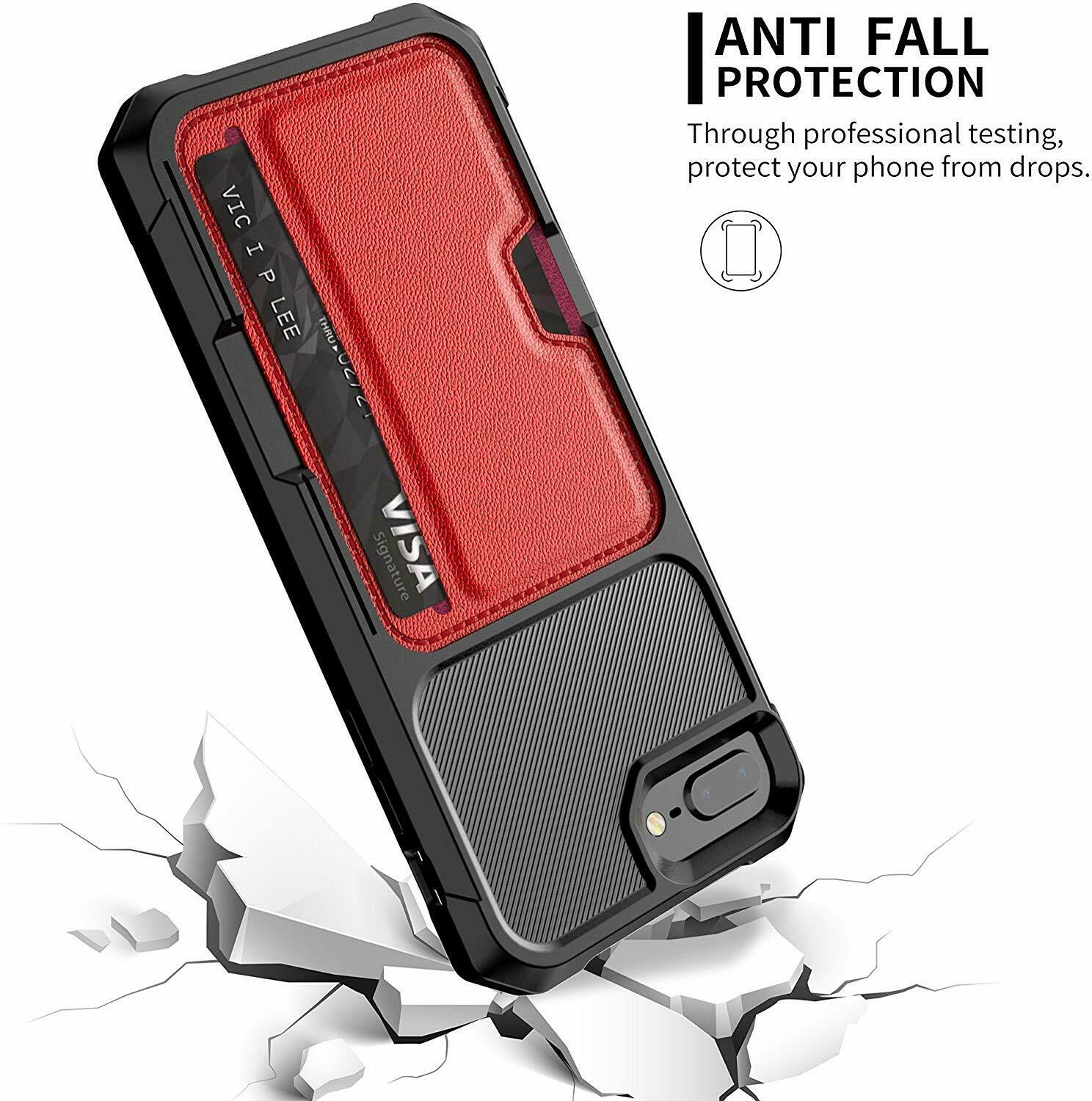 Leather Wallet Cards Shockproof Bumper Case for iPhone - carolay.co