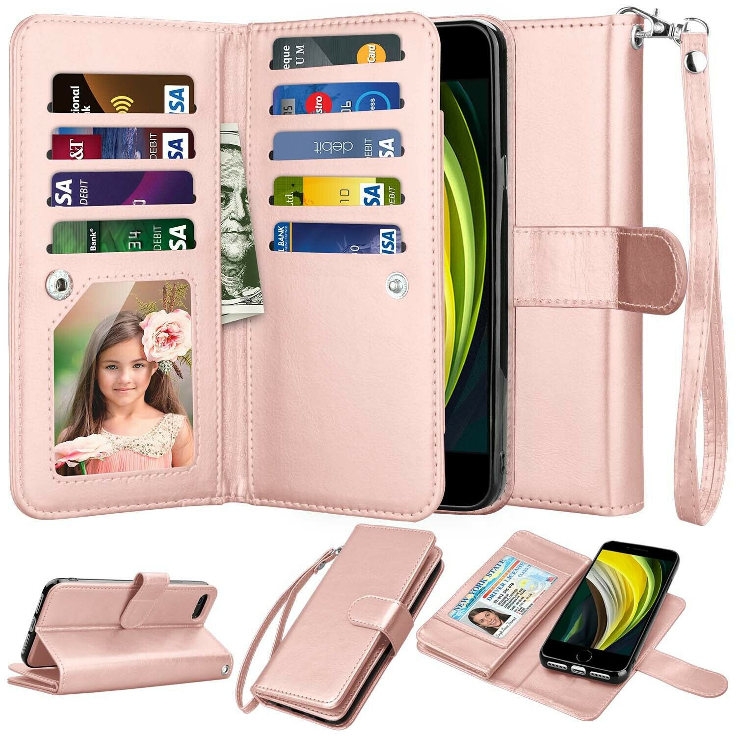 Leather Wallet Case Flip Magnetic Cover for iPhone - carolay.co