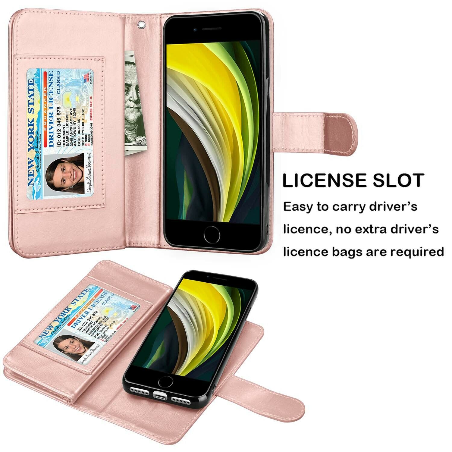 Leather Wallet Case Flip Magnetic Cover for iPhone - carolay.co