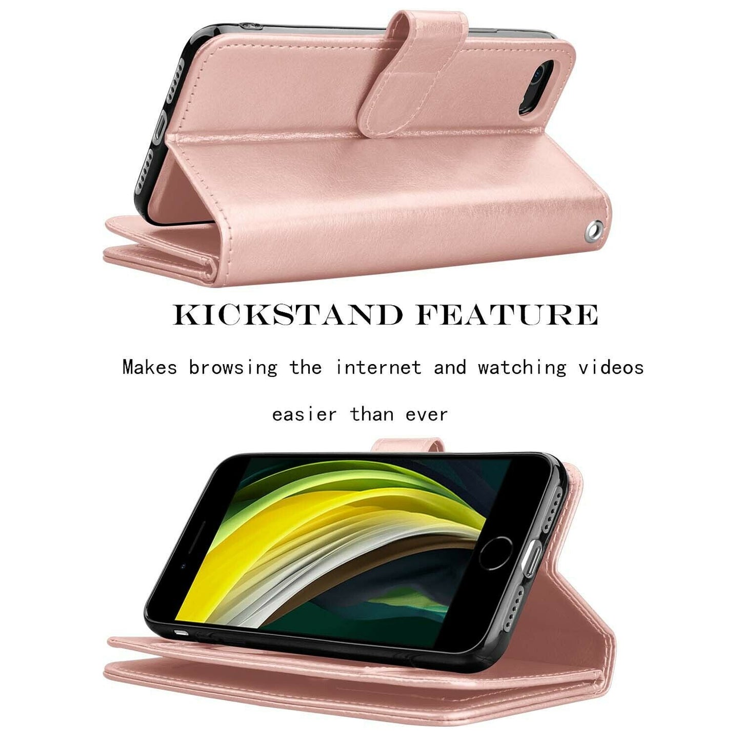 Leather Wallet Case Flip Magnetic Cover for iPhone - carolay.co