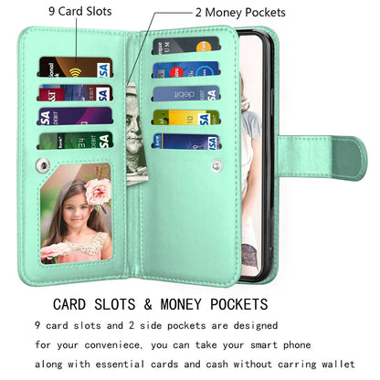 Leather Wallet Case Flip Magnetic Cover for iPhone - carolay.co