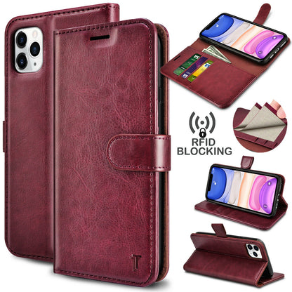 Leather Wallet Case Flip Magnetic Stand Card for iPhone - carolay.co