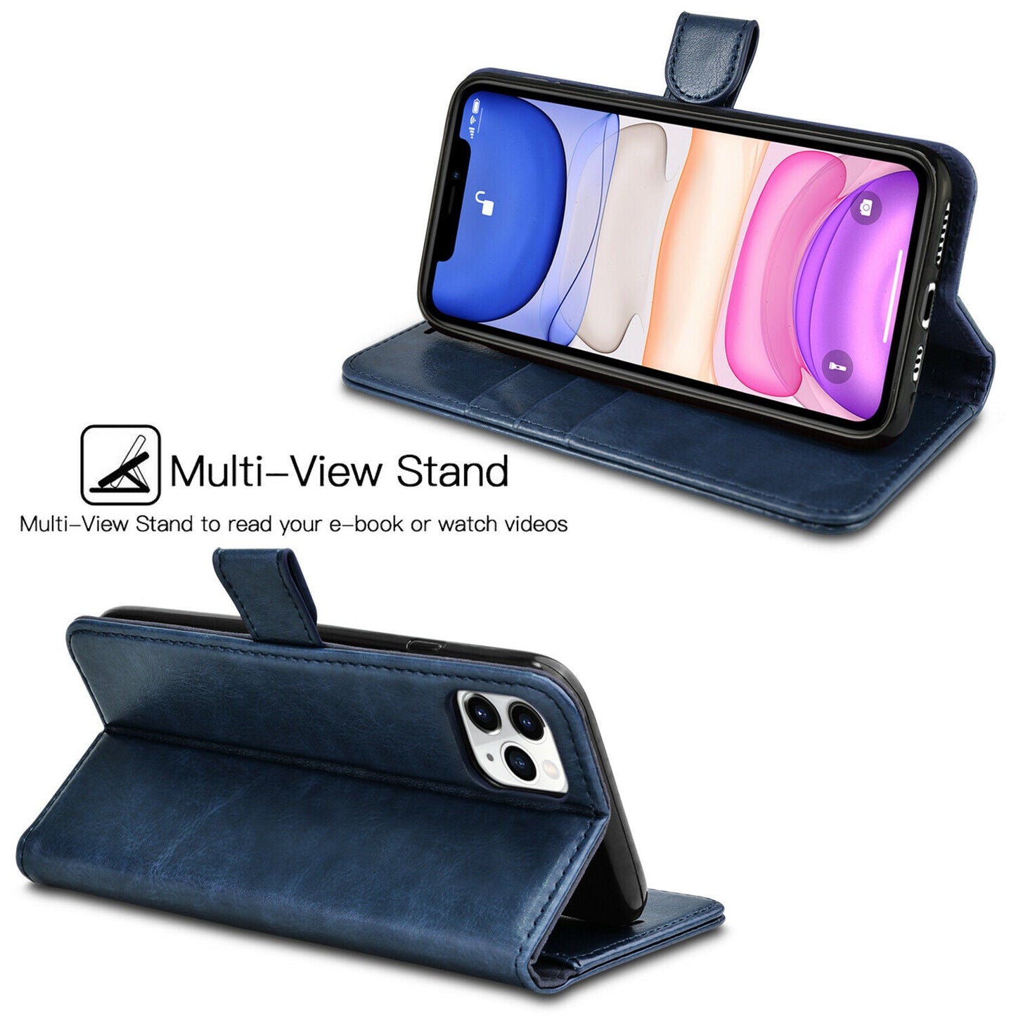 Leather Wallet Case Flip Magnetic Stand Card for iPhone - carolay.co