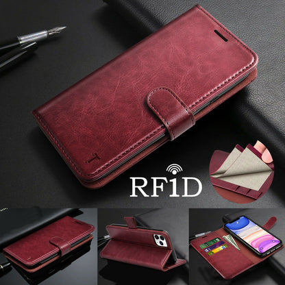 Leather Wallet Case Flip Magnetic Stand Card for iPhone - carolay.co