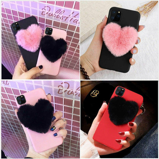 Luxury Cute Fur Back Silicone Case For iPhone - carolay.co