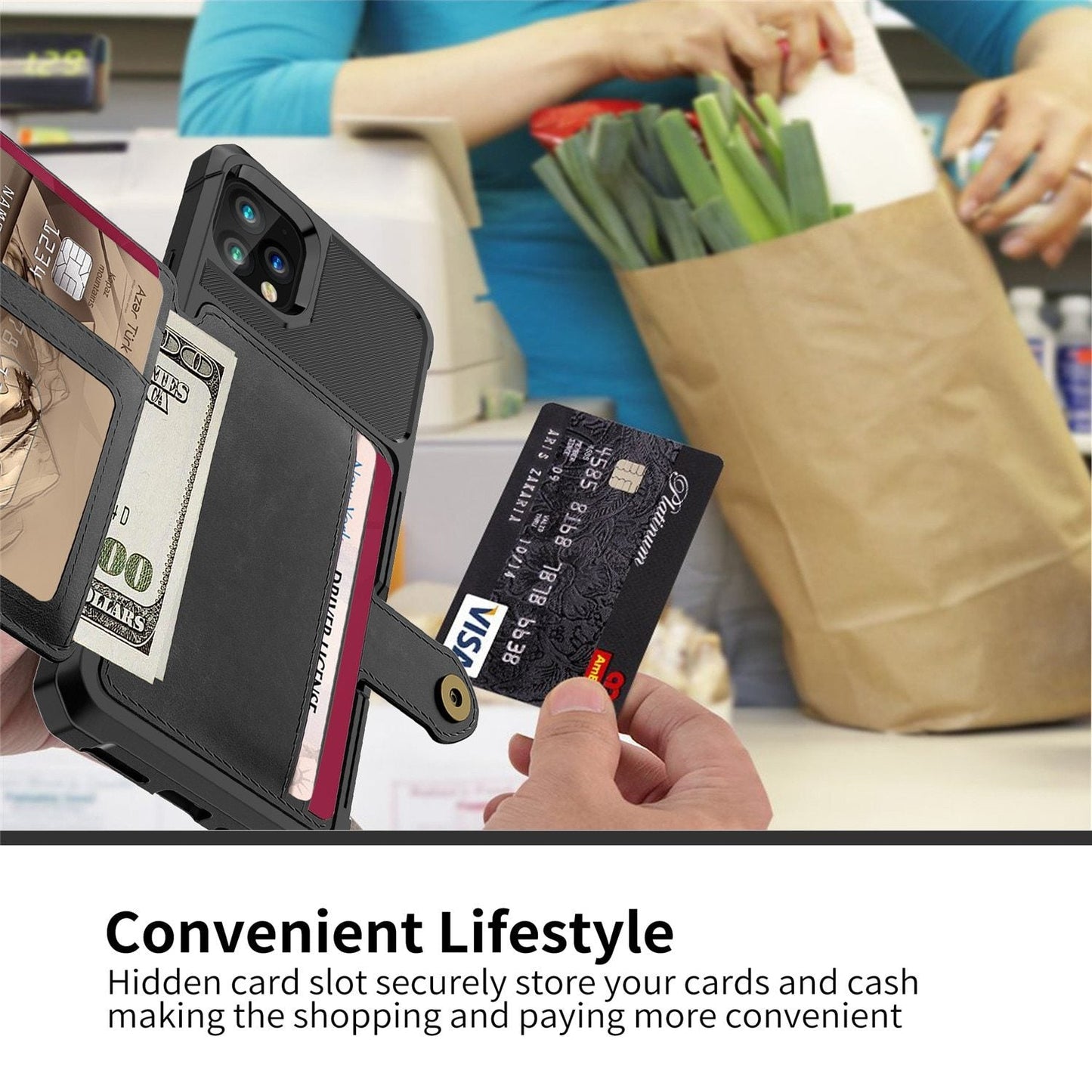 Luxury Leather Wallet Case Wallet Flip For iPhone - carolay.co