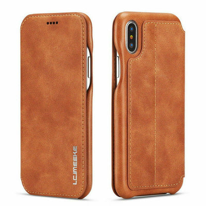 Luxury Leather Wallet Stand Slim Case For iPhone - carolay.co