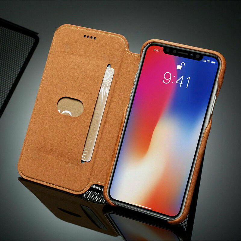 Luxury Leather Wallet Stand Slim Case For iPhone - carolay.co