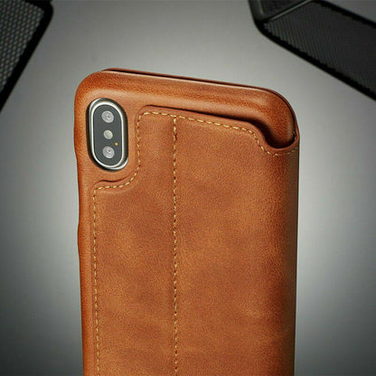 Luxury Leather Wallet Stand Slim Case For iPhone - carolay.co