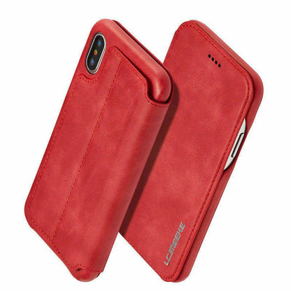 Luxury Leather Wallet Stand Slim Case For iPhone - carolay.co