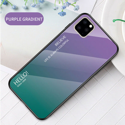 Luxury Tempered Glass Slim Hard Back Phone Case For iPhone - carolay.co