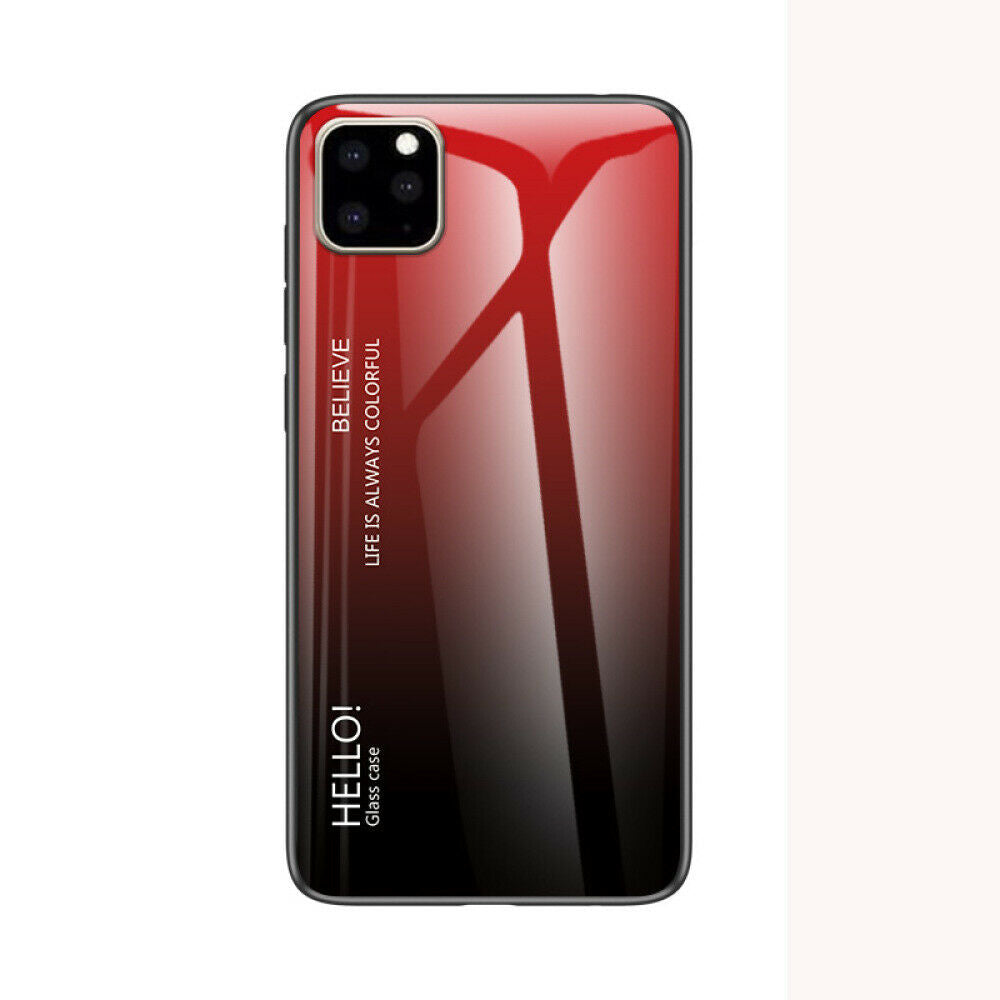 Luxury Tempered Glass Slim Hard Back Phone Case For iPhone - carolay.co