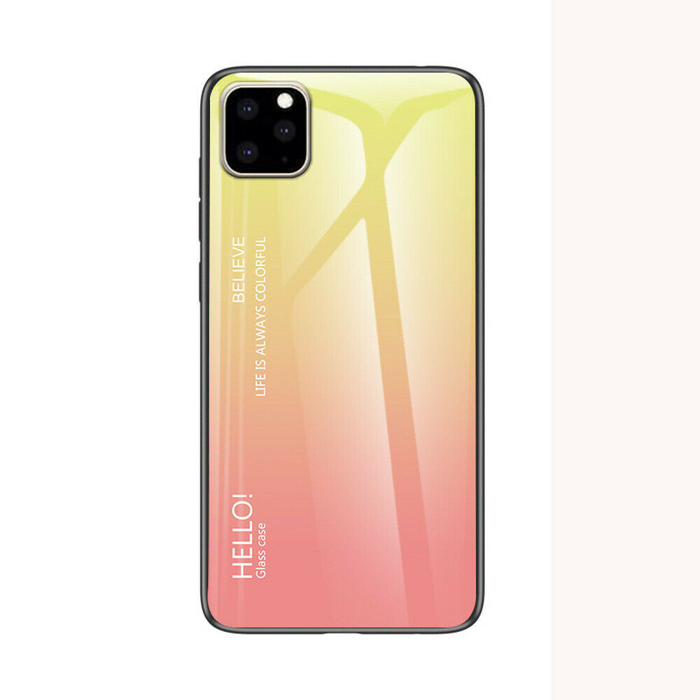 Luxury Tempered Glass Slim Hard Back Phone Case For iPhone - carolay.co
