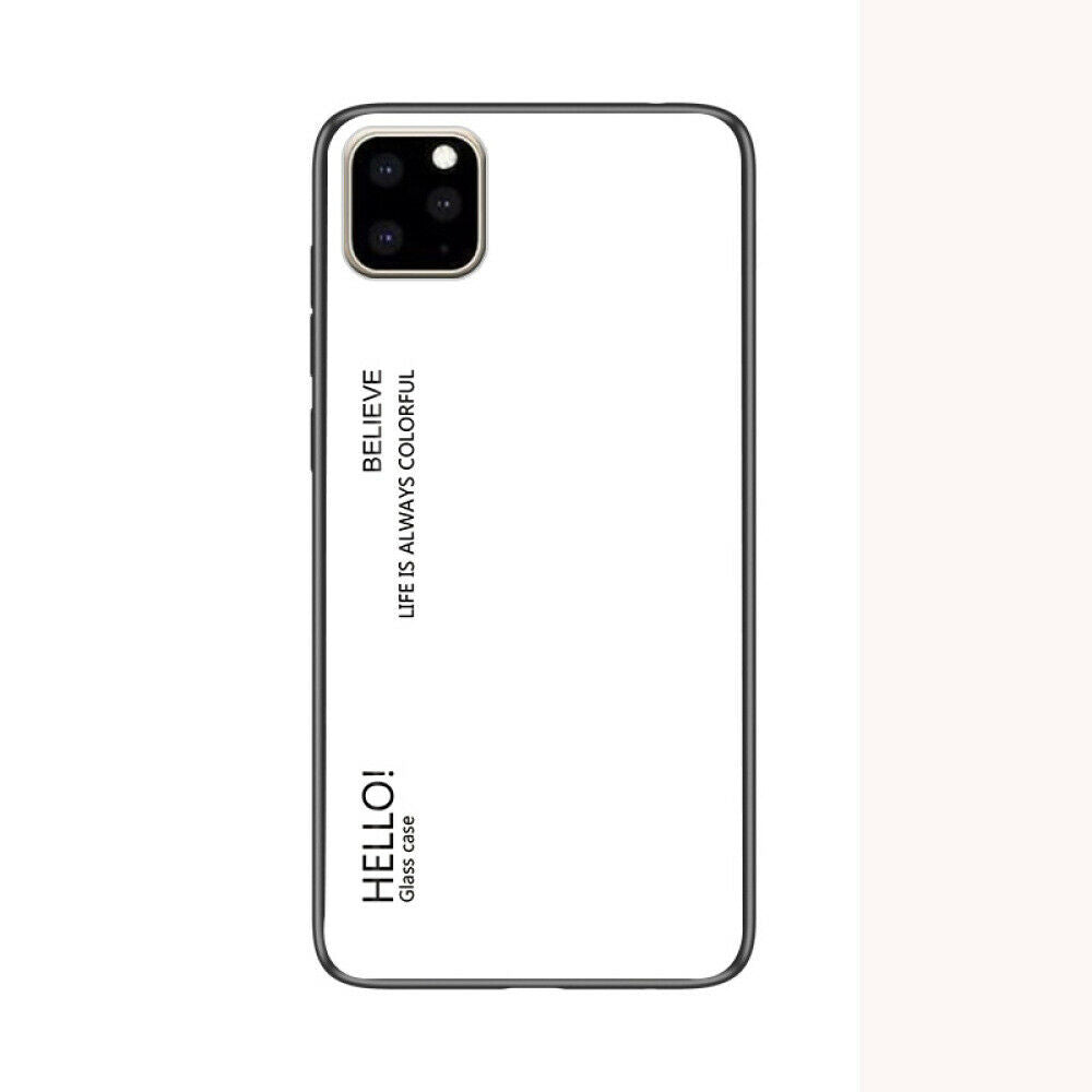 Luxury Tempered Glass Slim Hard Back Phone Case For iPhone - carolay.co