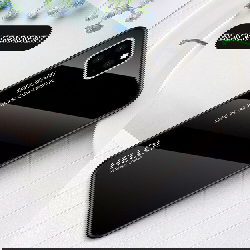 Luxury Tempered Glass Slim Hard Back Phone Case For iPhone - carolay.co