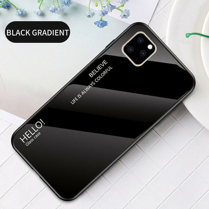 Luxury Tempered Glass Slim Hard Back Phone Case For iPhone - carolay.co