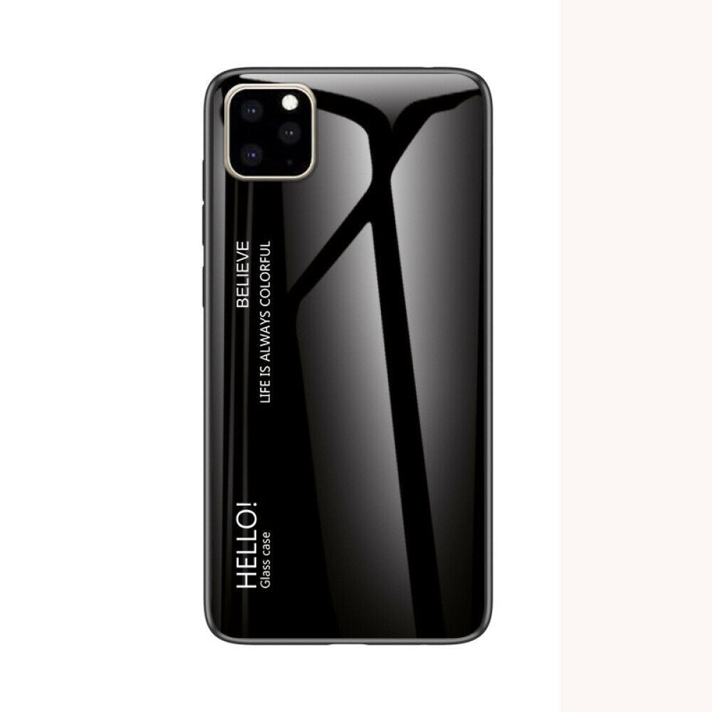 Luxury Tempered Glass Slim Hard Back Phone Case For iPhone - carolay.co