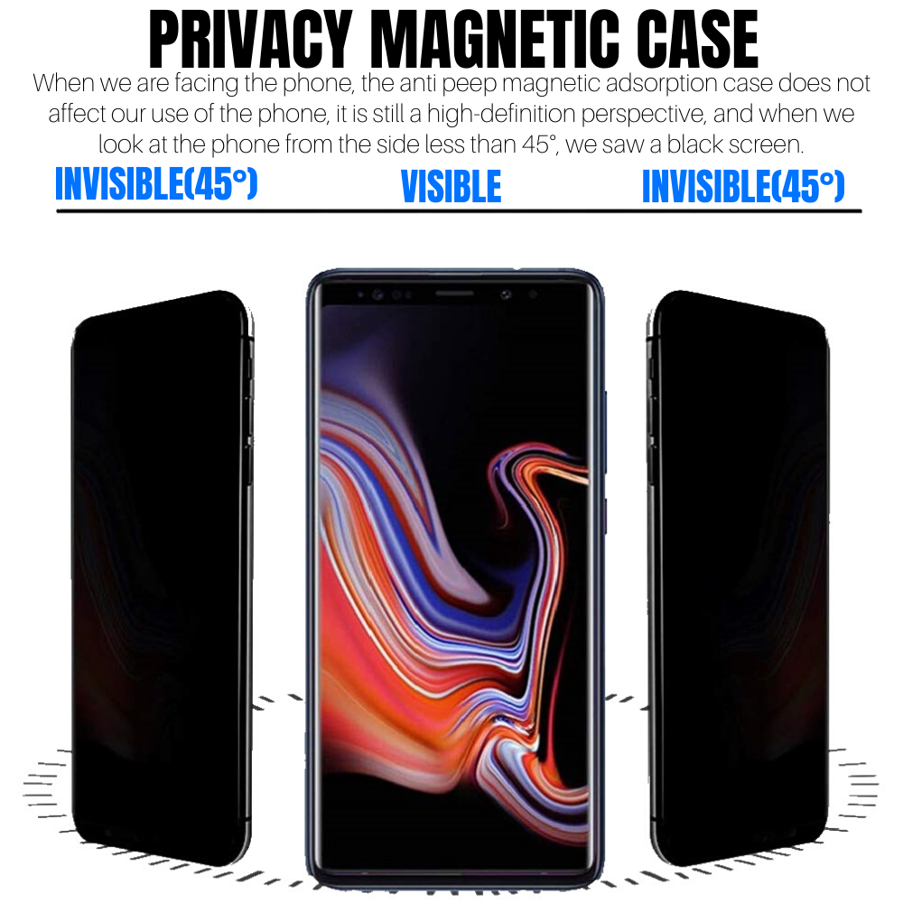 Magnetic Adsorption Double Sided Glass Clear Case Cover For iPhone - carolay.co