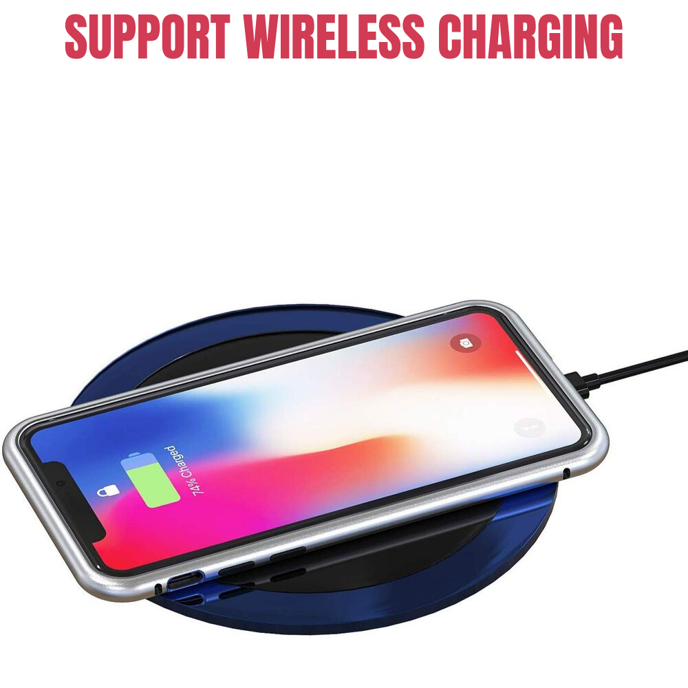Magnetic Adsorption Double Sided Glass Clear Case Cover For iPhone - carolay.co