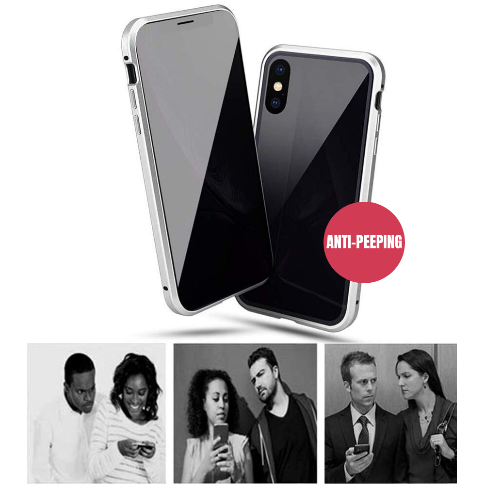 Magnetic Adsorption Double Sided Glass Clear Case Cover For iPhone - carolay.co