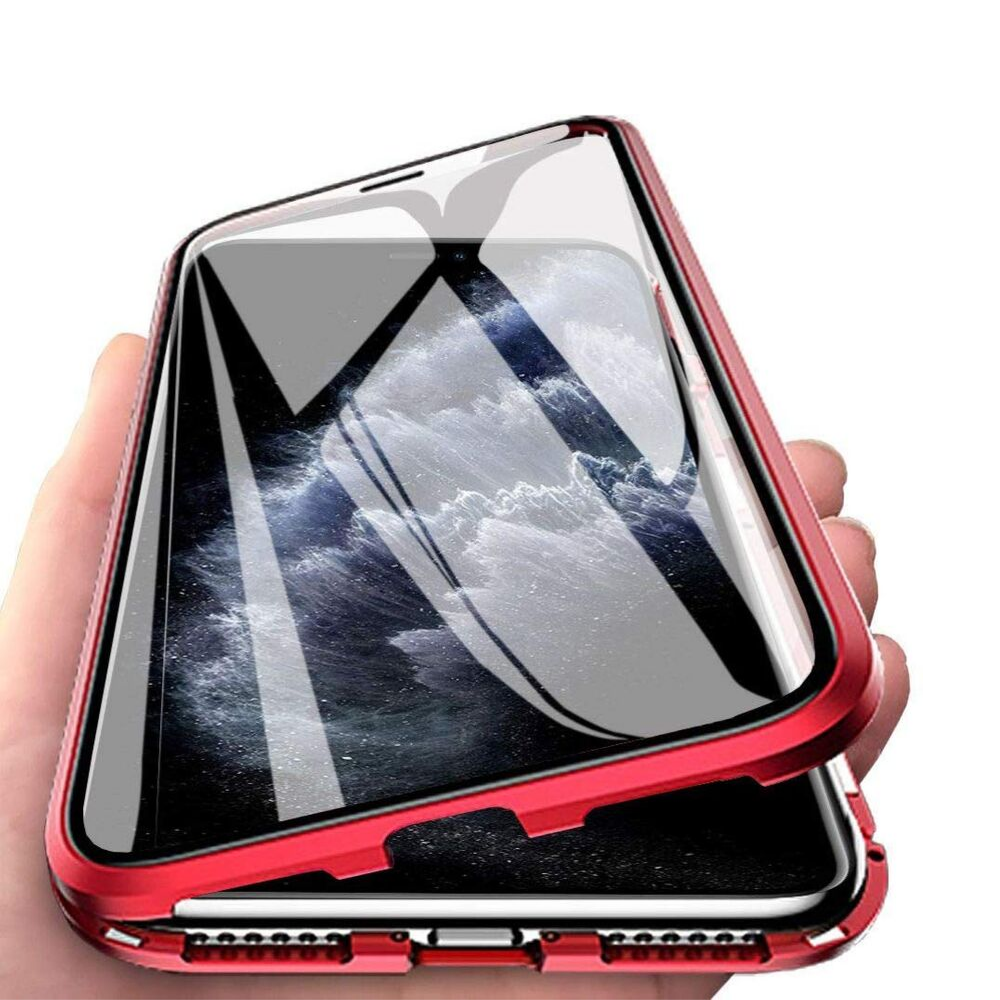 Magnetic Adsorption Double Sided Glass Clear Case Cover For iPhone - carolay.co