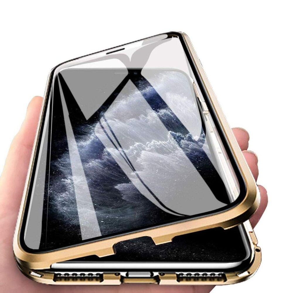Magnetic Adsorption Double Sided Glass Clear Case Cover For iPhone - carolay.co