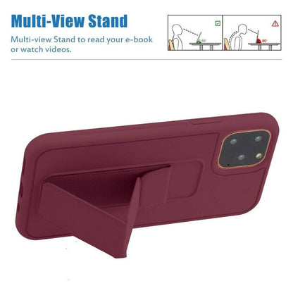 Magnetic Leather Hand Strap Stand Holder Case For iPhone - carolay.co