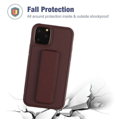 Magnetic Leather Hand Strap Stand Holder Case For iPhone - carolay.co