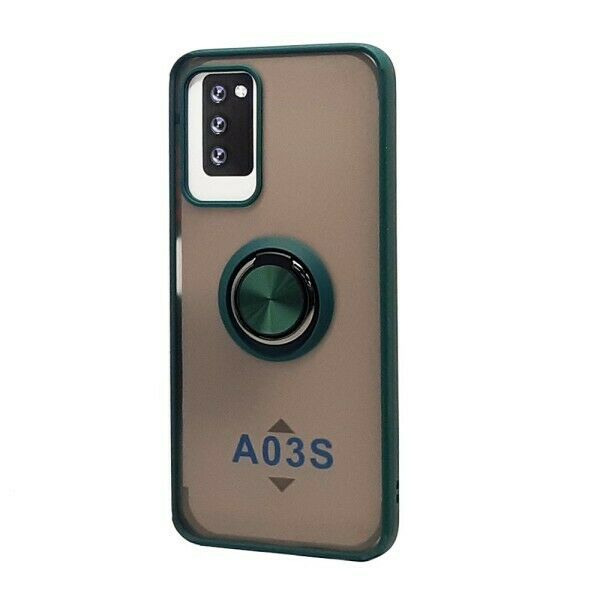 Magnetic Ring Matte Clear Shockproof Case Samsung A03s - carolay.co