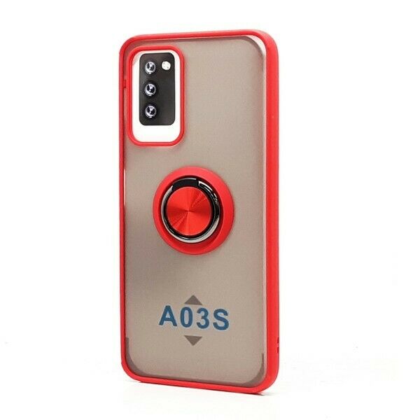 Magnetic Ring Matte Clear Shockproof Case Samsung A03s - carolay.co