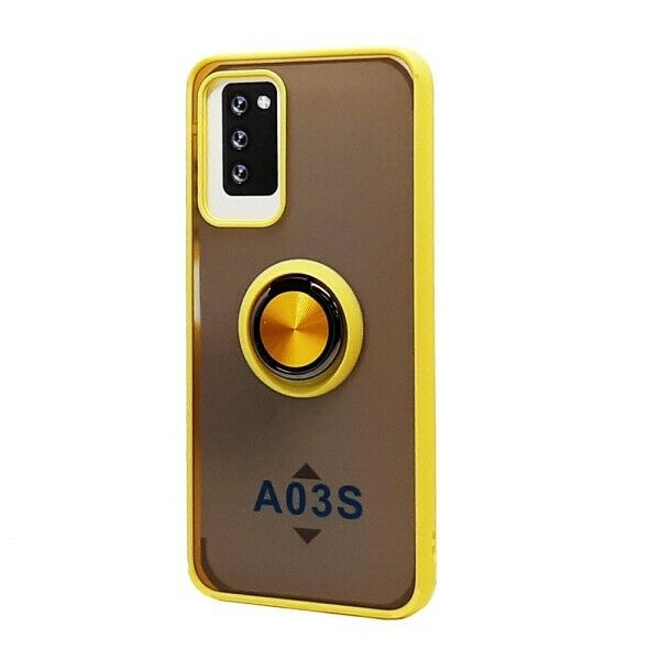 Magnetic Ring Matte Clear Shockproof Case Samsung A03s - carolay.co