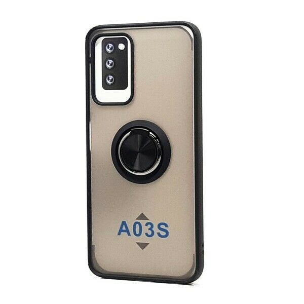 Magnetic Ring Matte Clear Shockproof Case Samsung A03s - carolay.co