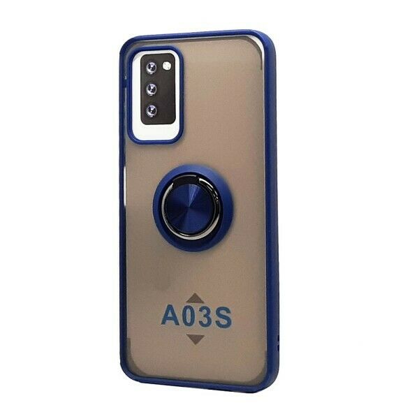 Magnetic Ring Matte Clear Shockproof Case Samsung A03s - carolay.co