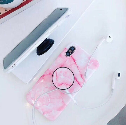 Marble Case With Holder Stand Quality For iPhone 11 Pro Max - carolay.co